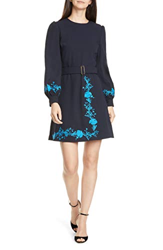 Ted Baker DK Blue Zaphyra Bluebell Embroidered Wrap Dress (2 (US 6)) at  Amazon Women's Clothing store