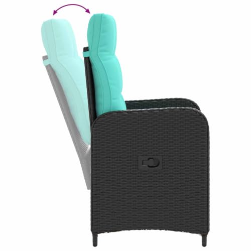 Sofá con cojín y mesa de exterior 3 piezas para terrazas modernas 8