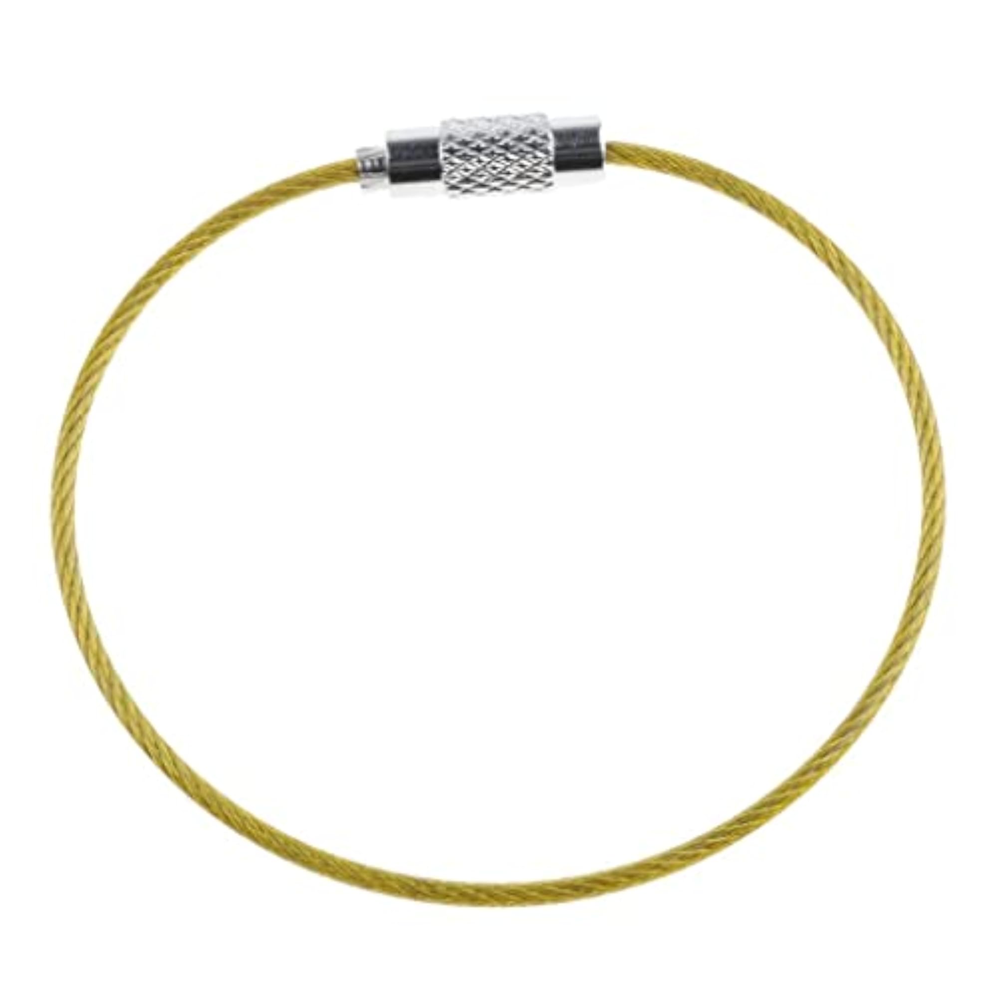 2x10Pcs Cable Wire Loop Luggage Tag Loops, Yellow