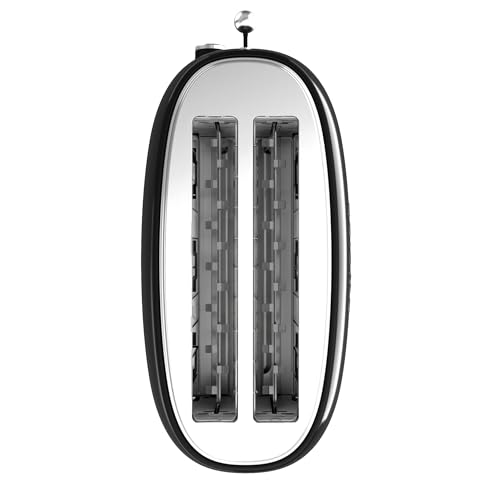 SWEISS Tostador GRV9 vintage, 2 ranuras, 6 niveles de potencia, Descongelación, Baguettes, Rápido y uniforme, Fácil limpieza, Bandeja recogemigas, Negro, 1500 W - imagen 5