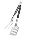Mr. Bar-B-Q 3-in-1 Barbecue Tool Fork Spatula and Tong in One or Use Fork and Spatula Separately for Indoor or Outdoor Cooking, Grilling, Barbecue