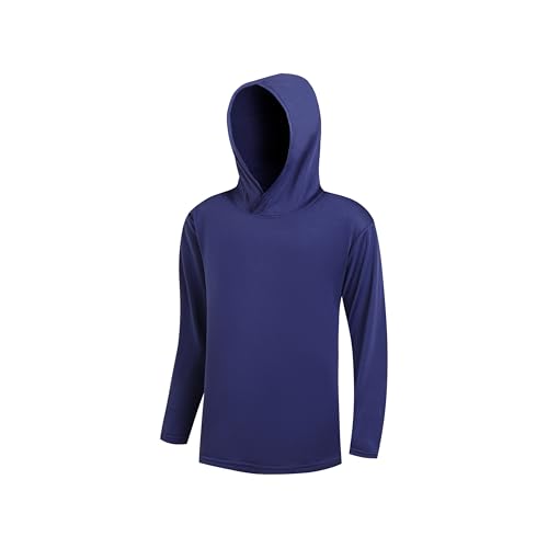4 Pack Boy's Quick-Drying Lightweight Hoodies Pullover Long Sleeve Athletic Training T Shirts 4-202