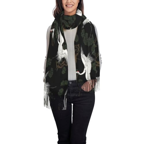 WURTON Cactus Succulent Rose Women Pashmina Scarf Wrap Shawl, Mom Grandma Wife Girlfriend Holiday Gift