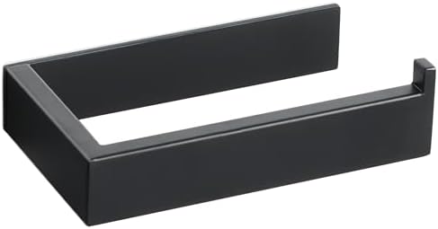 Soporte Para Rollos De Inodoro Negro Mate – Handle Kingdom Con Adhesivo 3M Fácil Instalación