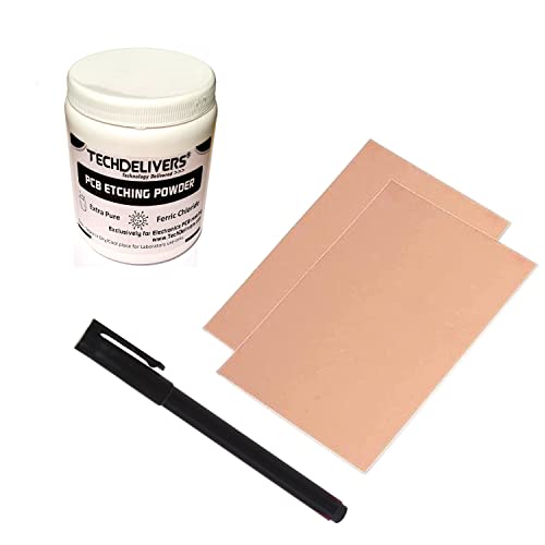 TECHDELIVERS® PCB Design Kit includes Etching Powder Ferric Chloride, Printed Circuit Boards, Etching Pen
