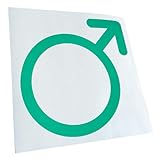 Kiwistar - Autoaufkleber - Männliches Geschlecht - Blau - 10x10cm - Aufkleber Auto, Laptop, Fahrrad, LKW, Motorrad mehrfarbig JDM Decal Racing