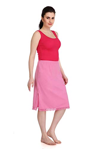 Image of Splash Cotton Rich Regular Skirt Slip for Women - Knee Length