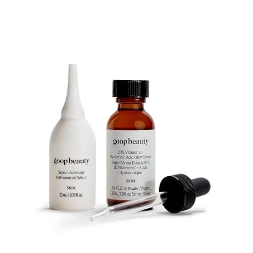 goop 20% Vitamin C + Hyaluronic Acid Serum | Improves Tone, Texture, & Hydration | L-ascorbic Acid and Hyaluronic Acid | 1 fl oz Paraben and Silicone Free