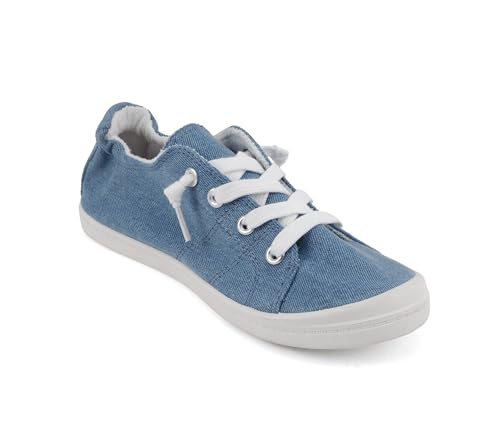 Image of Soda Flat Women Shoes Linen Canvas Slip On Sneakers Lace Up Style Loafers Zig-S