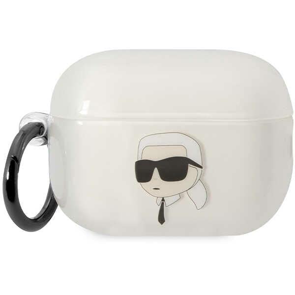 Karl Lagerfeld KLAP2HNIKTCT Étui pour AirPods Pro 2 Transparent Ikonik Karl Lagerfeld