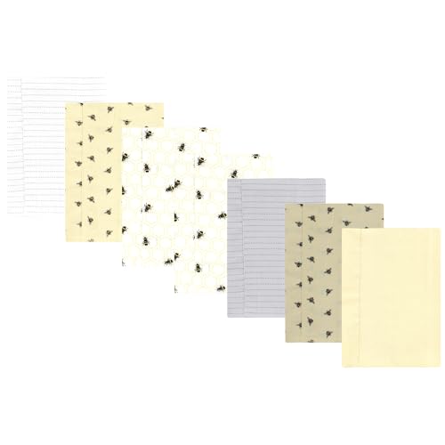 Image of Luvable Friends Hudson Baby Flannel Burp Cloths 7pk, Golden Bees