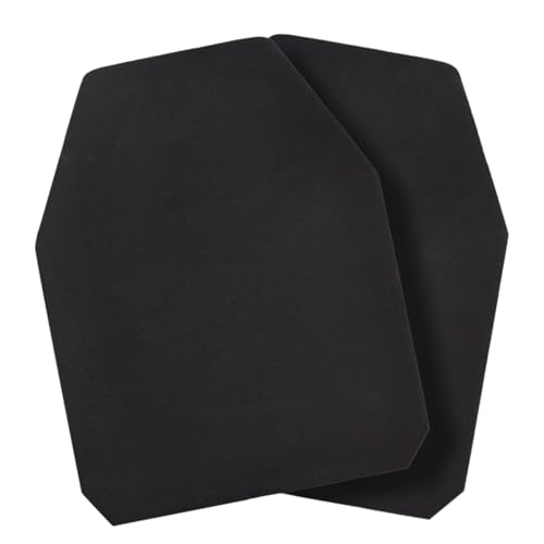 TWINFALCONS Tactical Airsoft Foam Plates EVA Airsoft Paintball Foam SAPI Pad for Vest Inner Liner Foam Plates 12x10x0.8 in (Black-2PCS)