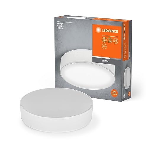 LEDVANCE ORBIS PARIS Deckenleuchte 400mm, weiß, 2XE27-Sockel, kann mit smarter Lampe bestückt werden, hochwertiges, modernes Design, mit Stoffschirm, geeignet für Innenräume, rund, IP20 Schutzklasse LEDVANCE ORBIS PARIS Deckenleuchte 400mm, weiß, 2XE27-Sockel, kann mit smarter Lampe bestückt werden, hochwertiges, modernes Design, mit Stoffschirm, geeignet für Innenräume, rund, IP20 Schutzklasse