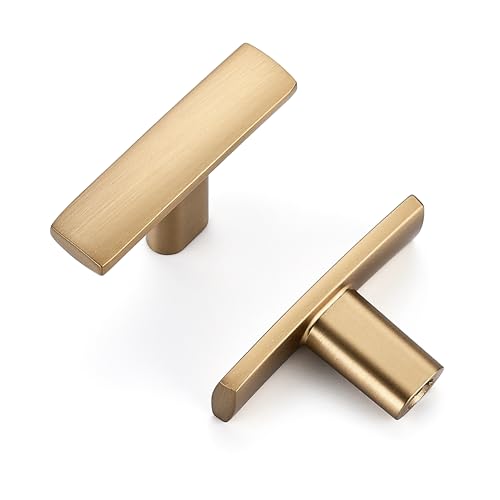 Image of Ravinte 30 Pack Cabinet Handles Champagne Bronze Cabinet Pulls Kitchen Cabinet Handles,Curved Drawer Pulls in 1-3 /4 Inch Length with Single Hole Arch Kitchen Cabinet Hardware
