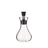 Aceitera antigoteo pequeña de cristal y acero inoxidable transparente de 320 ml...