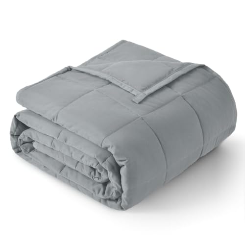 Image of Topblan Cooling Weighted Blanket for Adults, 20 lbs 88 x 104 King Size Bed