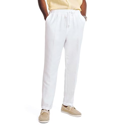 Image of Nautica Men's Nautica Classic Fit Linen Drawstring Pant