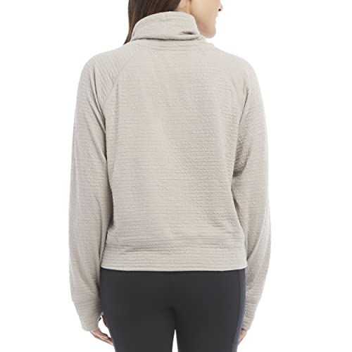 Danskin Women's Funnel Neck Textured Pullover Top, Atmosphere, Large #TOP1