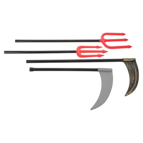 JOINPAYA Ensemble 4 Pièces de Faux D’Armes Anciennes en Plastique Réaliste Couleurs Gris et Cuivre Tailles 51 CM et 385 CM Accessoires Cosplay et Déguisement Halloween pour Garçon et