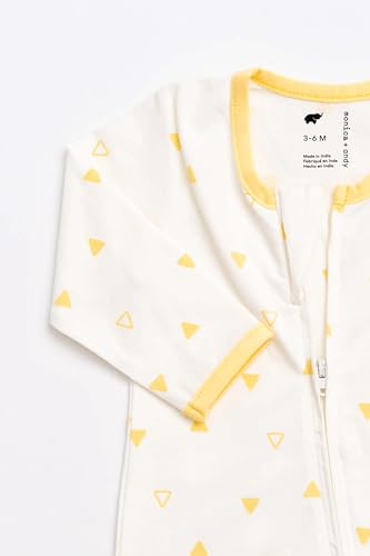 Image of monica + andy Double Zipper One Piece, 100% Organic Baby Clothes for Girls & Boys, Unisex, Preemie, Newborn & Infant Sizes