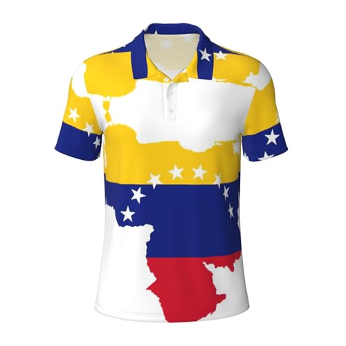Polo Venezuela pour homme à manches courtes et col boutonné style décontracté