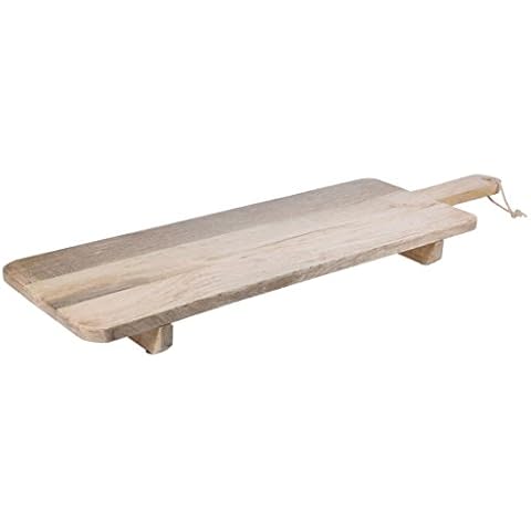 Spetebo XXL Holz Servierbrett massiv - 100x30 cm - Käsebrett Tapas Brett Servierplatte Cover
