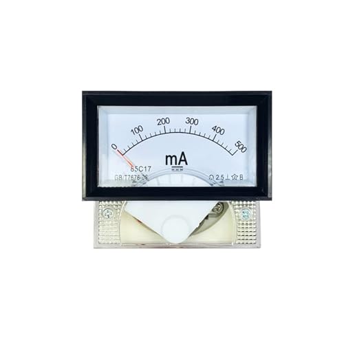 Milliammeter 85C17-mA DC Pointer Panel Amp Meter 20mA 30mA 50mA 100mA Squaqre 70 * 40mm with Black Fram(20mA)