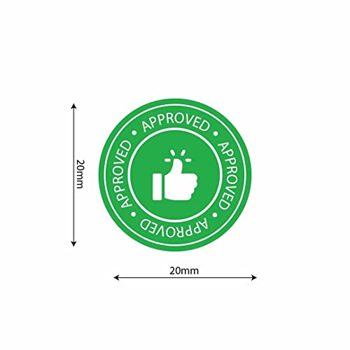 Image of CVANU 5000pcs Quality Checked Mini Sticker in Green Color Round Shape (20 X 20mm) cv4