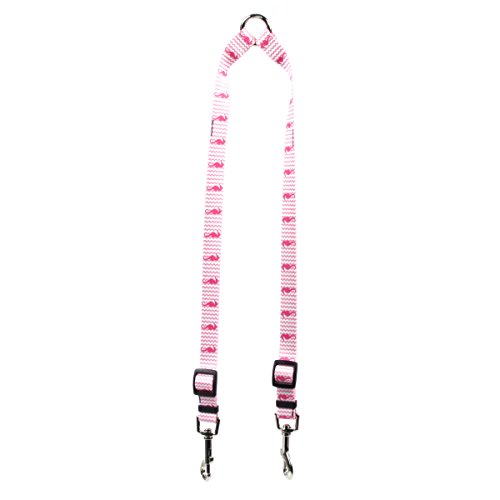 Image of Yellow Dog Design Silly Seahorses Coupler Dog Leash-Size Large-1 inch Wide and 12 to 20 inches Long