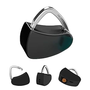 Fingerprint Padlock, Smart Padlock with Keyless Biometric, Colorful, Fashionable Lock, Compact Lock, USB Rechargeable,1Pack. (Vivid Graphite)