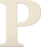 YRONTY 12 Inch Wooden Letters P, 1/5 Inch Thick Blank Unfinished Wood Letter Wooden Sign Board for Painting, Craft and Home Wall Decoration