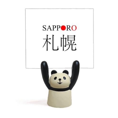 Porte-mémo Sapporo panda soleil japonais pince note papier photo