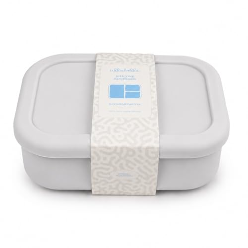 Image of Ullabelle Silicone Bento Box |Portable, Leak Resistant, Food-Grade (Grey Bento), Standard