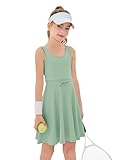 Haloumoning Girls Sleeveless Tennis Dress Kids Athletic Elastic Waist A-Line Workout Golf Dresses 4-14 Years...
