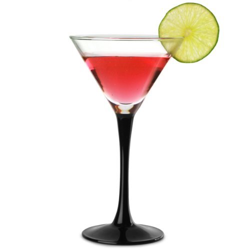 Élégant Set de 6 verres à Cocktail style contemporain Noir 260 ml Cover