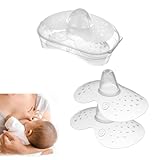 Matière confortable : Bout de sein allaitement Fabriquée en silicone de haute qualité, sa surface douce et flexible assure une expérience d'allaitement douce et confortable, au contact de la peau de votre bébé.