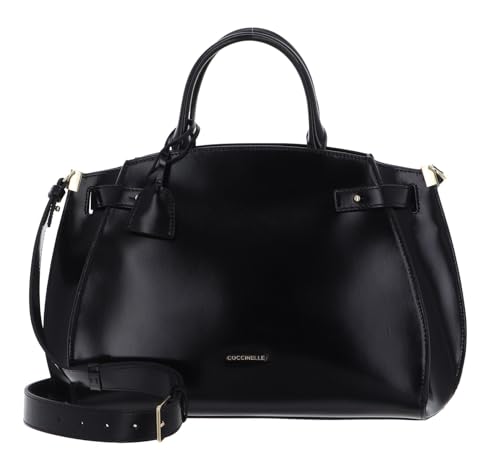 Bolso COCCINELLE Kliche de piel de ternera brillante en color negro elegante