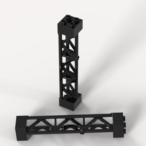 Classic Bulk Support Beam, 50 Pieces Black Support 2x2x10 Girder Triangular Vertical, Compatible with Lego Parts and Pieces Support Beam(Color: Black)