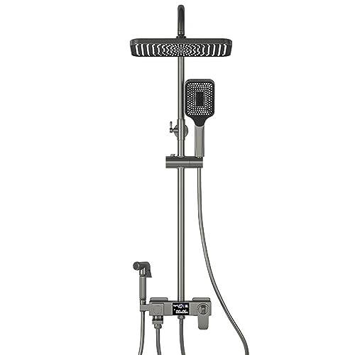 Système de douche thermostatique à affichage digital et grand bec rotatif