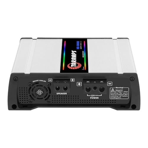 Taramps HD 3000 1 Ohm RGB Effects 1 Channel 3000 Watts RMS MAX Full Range Car Audio Monoblock LED Monitor Indicator Class D Amplifier Crossover, HD 3k