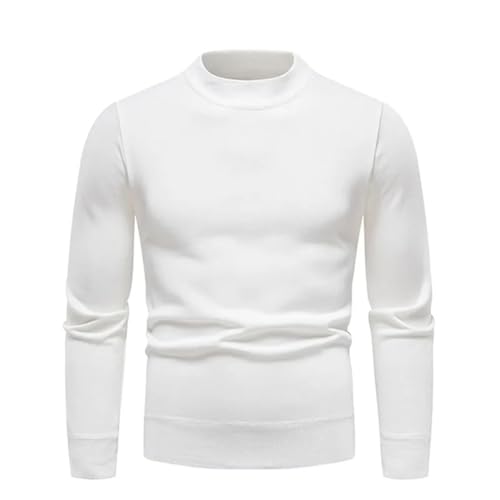 Men's O-Neck Solid Pullover Sweater Casual Long Sleeve Slim Fit Knitted Warm Minimalist Tops3