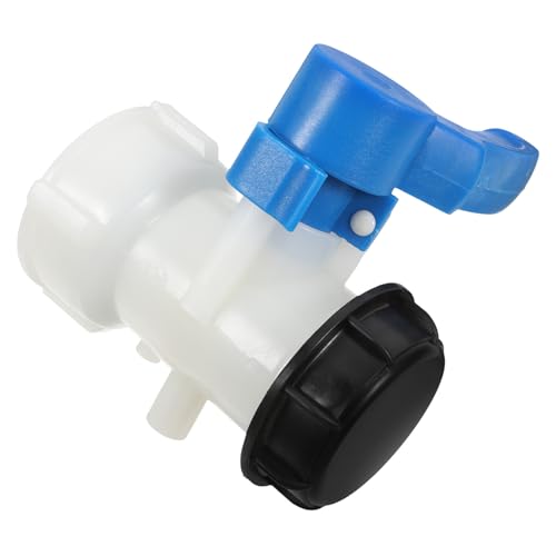 GLEAVI Ibc Tote Tank Valve Fittings Butterfly Valve Tap Dn40 Plastic 62mm Interface Replacement Water Drain Adapter for 1000l Industrial Tanks