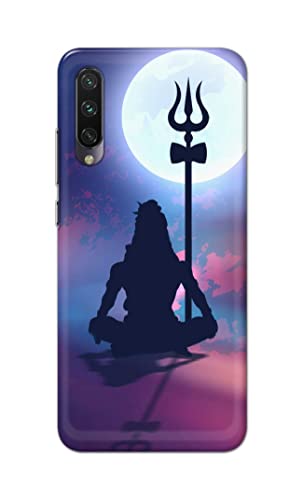 Image of Printed Hard Back Cover Case for Mi A3 Back Cover (Lord Shiva) -702