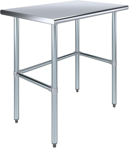 Image of 36 inchx24 inch Open Base Stainless Steel Work Table, NSF