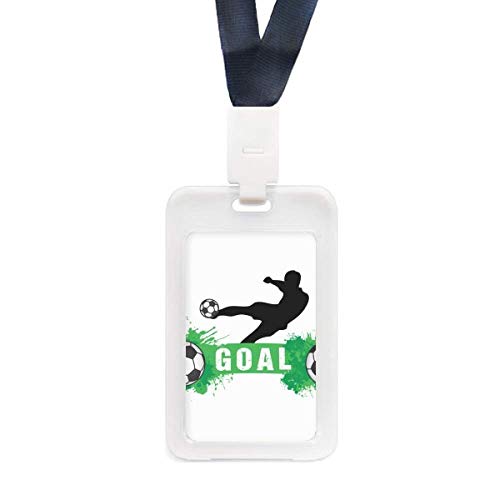 Porte-carte de crédit transparent et étui texte sport pour football