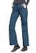 Cherokee Women's Low Rise Drawstring Cargo Scrub Pant, Caribbean Blue, Medium