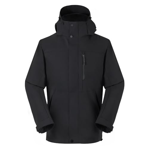 SUKUTU Ropa Outdoor Hombre impermeable Cortaviento con capucha Chaqueta Multifuncional Chaqueta montañismo Camping Punch ligera transpirable para la lluvia