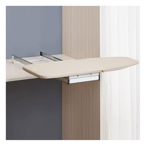 Planche à repasser rétractable coulissante beige gain de place