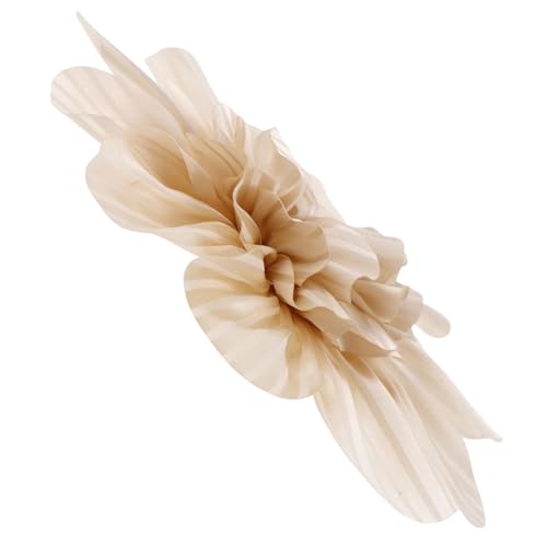 Healvian Broches y Alfileres Para Mujer Gran Cubierta De Pelo De Flor Alfiler De Rosa Roja Para Vestido Broche De Perlas De Flores Broches De Flores De Tela Broches Para Vestidos Beige Gasa