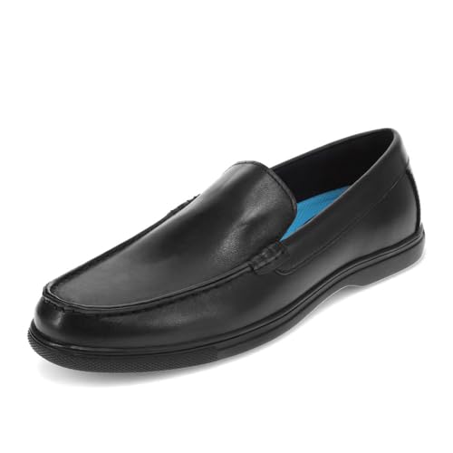 Image of DOCKERS Mens Baltic Genuine Leather Casual Slip On Loafer Shoe, Black, 10 M